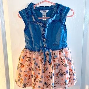 GUESS kids denim/floral dress